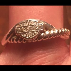 Ladies .925 Sterling Silver Harley Davidson Ring 7